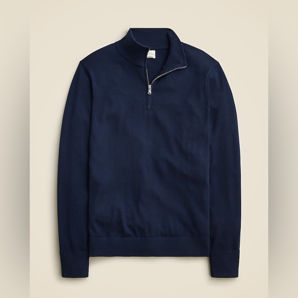 Jcrew men’s merino wool quarter zip, size S